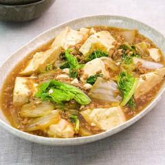 豆腐と白菜のそぼろあん