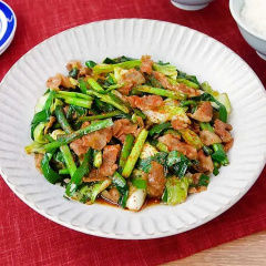 ニラ豚炒め
